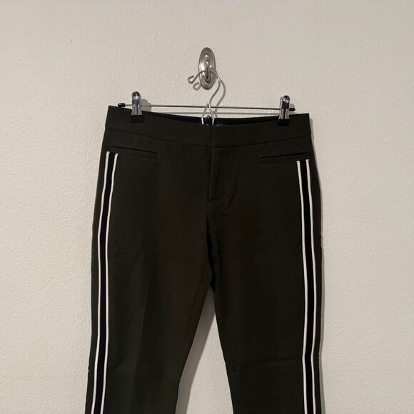 Banana Republic Sloan Olive Green Side Stripe Ankle Pants Size 2 (30x28) EUC - Picture 3 of 14